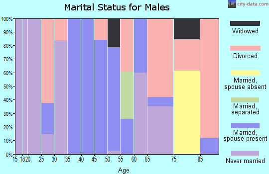 Zip code 41083 marital status for males