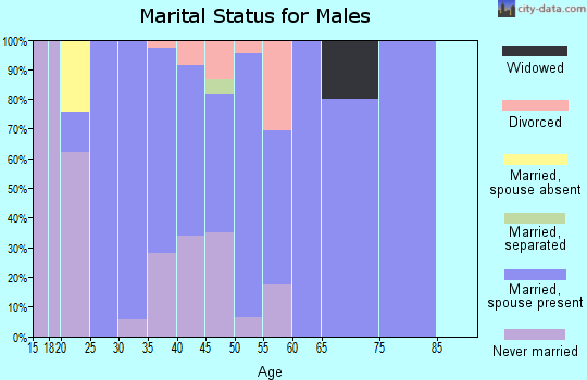 Zip code 41092 marital status for males