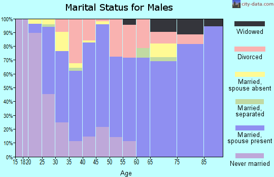 Zip code 41097 marital status for males