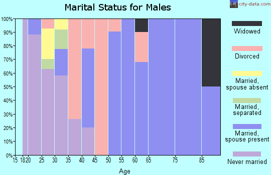 Zip code 41512 marital status for males