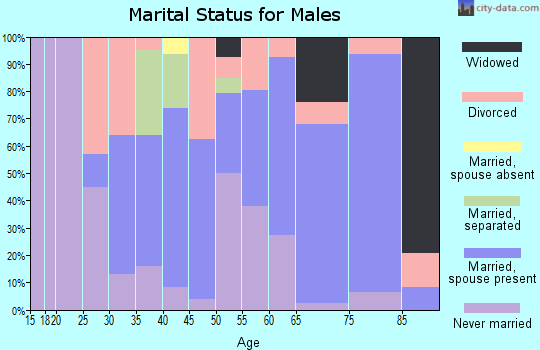 Zip code 41749 marital status for males