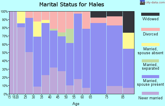Zip code 42029 marital status for males