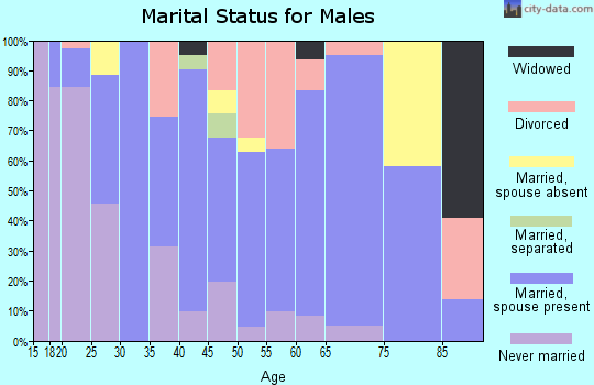 Zip code 42234 marital status for males