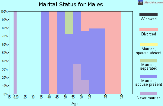 Zip code 42236 marital status for males