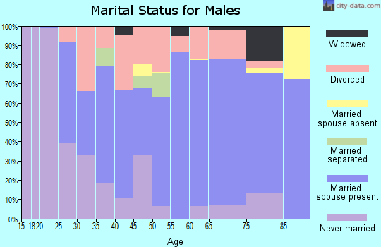 Zip code 42320 marital status for males
