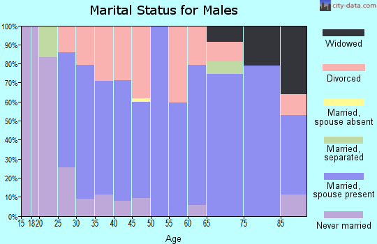 Zip code 42327 marital status for males