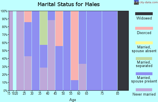 Zip code 42354 marital status for males