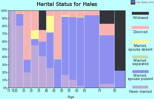 Zip code 42411 marital status for males