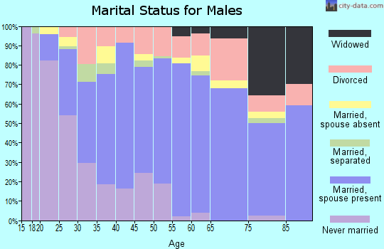 Zip code 42431 marital status for males