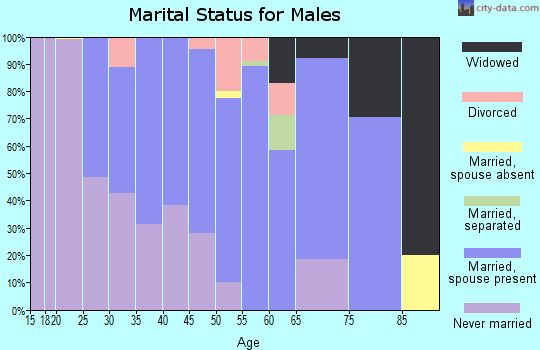Zip code 42450 marital status for males