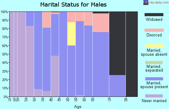 Zip code 42452 marital status for males