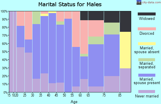 Zip code 42455 marital status for males