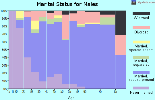 Zip code 42503 marital status for males