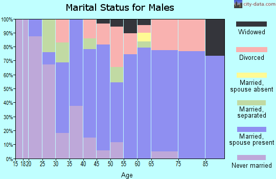 Zip code 42544 marital status for males