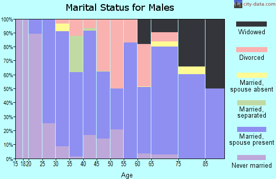 Zip code 42567 marital status for males