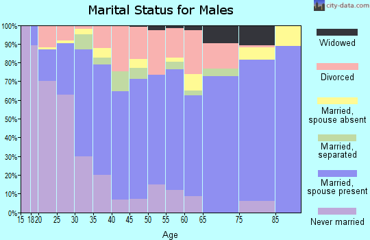 Zip code 42633 marital status for males
