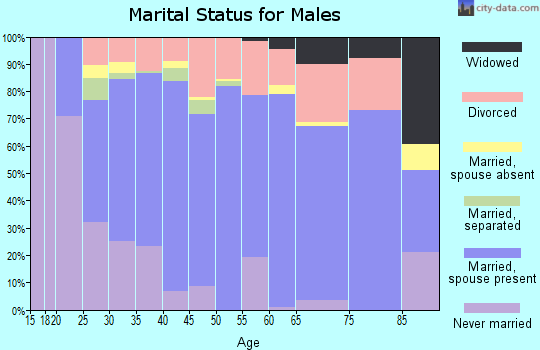 Zip code 42754 marital status for males