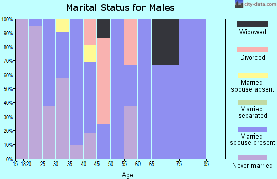 Zip code 43217 marital status for males