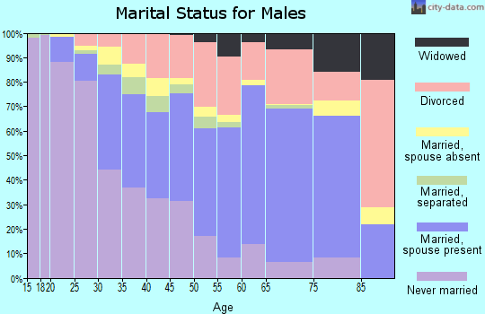 Zip code 43232 marital status for males