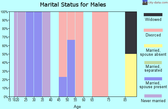 Zip code 43317 marital status for males