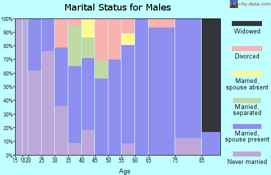 Zip code 43324 marital status for males