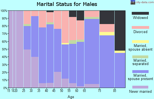 Zip code 43326 marital status for males