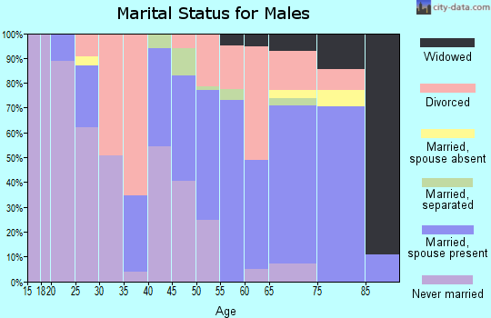 Zip code 43331 marital status for males