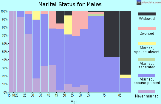 Zip code 43430 marital status for males