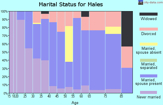 Zip code 43431 marital status for males