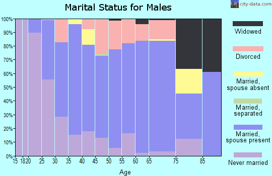 Zip code 43449 marital status for males