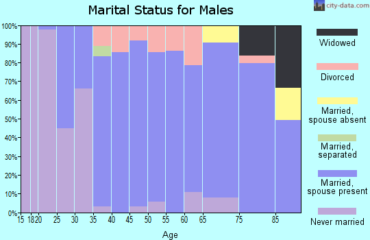 Zip code 43450 marital status for males