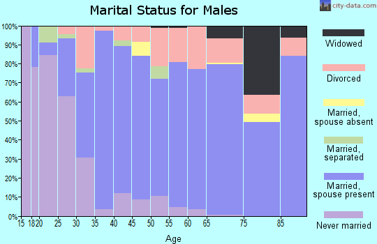 Zip code 43452 marital status for males