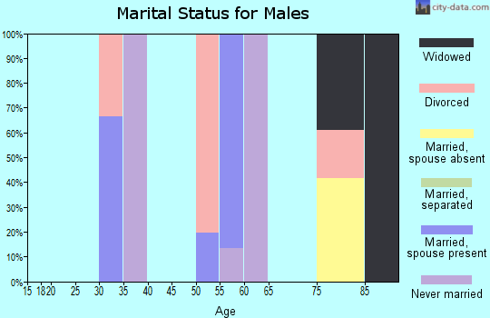 Zip code 43468 marital status for males