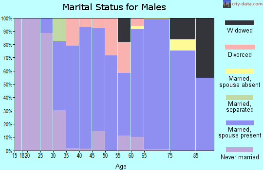 Zip code 43617 marital status for males
