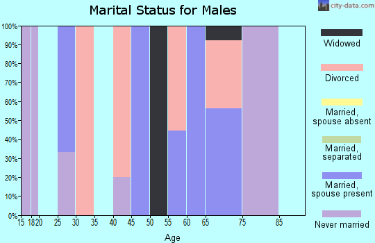 Zip code 43717 marital status for males