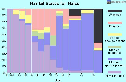 Zip code 43724 marital status for males