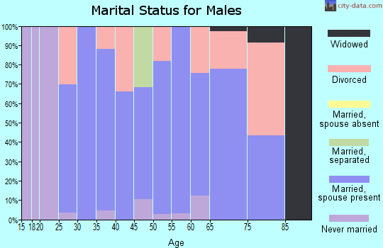 Zip code 43754 marital status for males