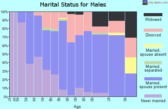 Zip code 43756 marital status for males