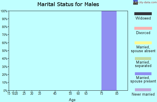 Zip code 43791 marital status for males