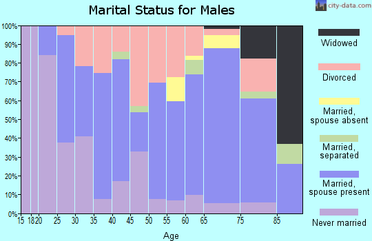 Zip code 43793 marital status for males