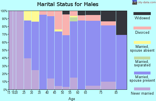 Zip code 44026 marital status for males