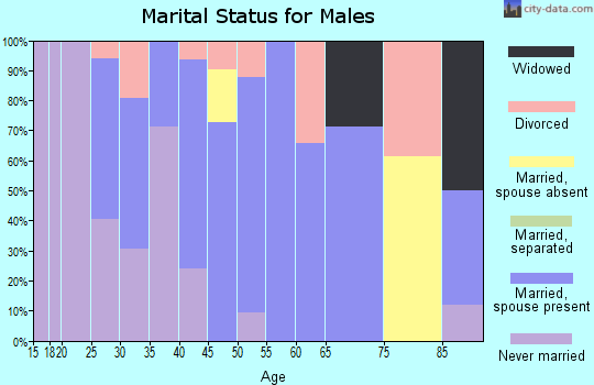 Zip code 44046 marital status for males