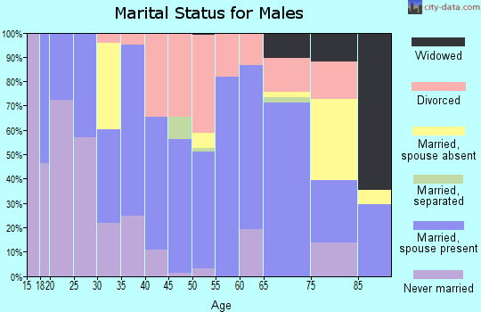 Zip code 44076 marital status for males