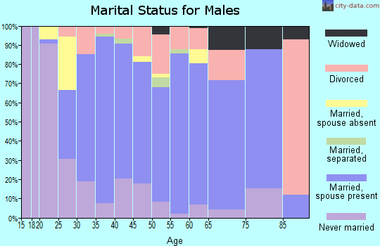 Zip code 44081 marital status for males