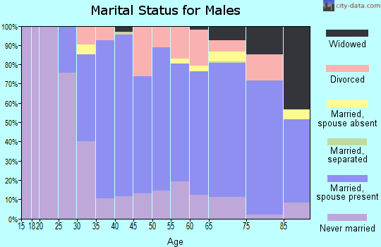 Zip code 44116 marital status for males