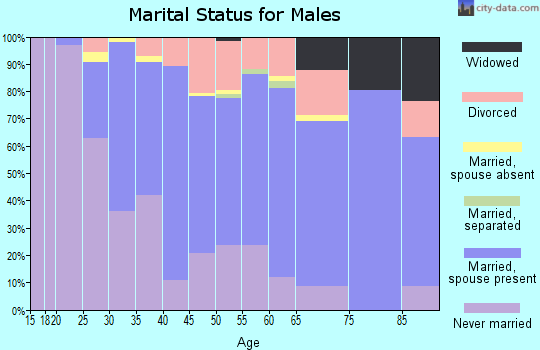 Zip code 44126 marital status for males