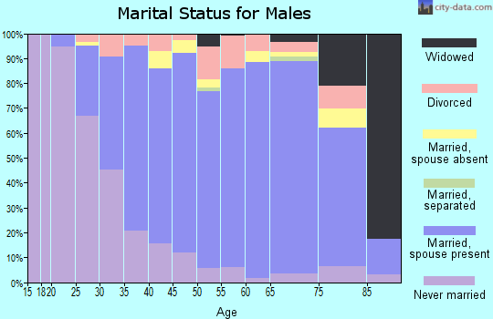 Zip code 44136 marital status for males