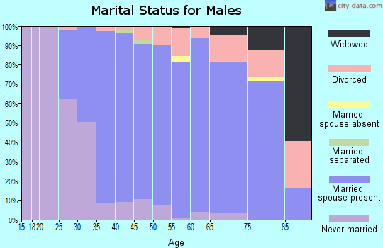Zip code 44139 marital status for males
