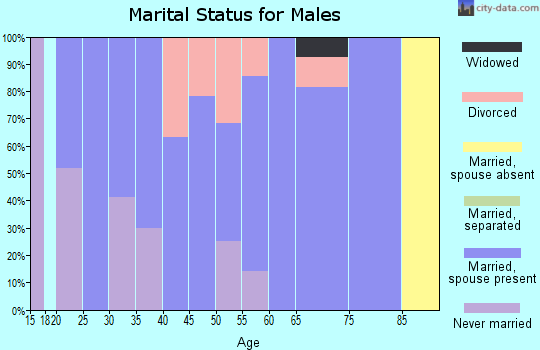 Zip code 44251 marital status for males