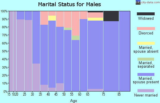Zip code 44272 marital status for males